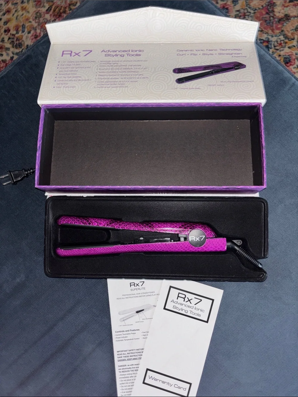 RX7 Ceramic Ionic Flat Curl Straight Iron